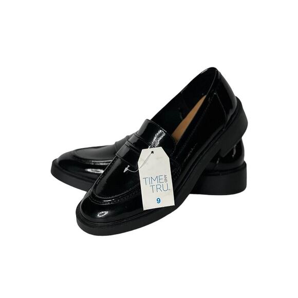 Time and Tru Women's Size 9 Loafers Parents Black Slip on Comfortable Shoes  NWT - Picture 16 of 16